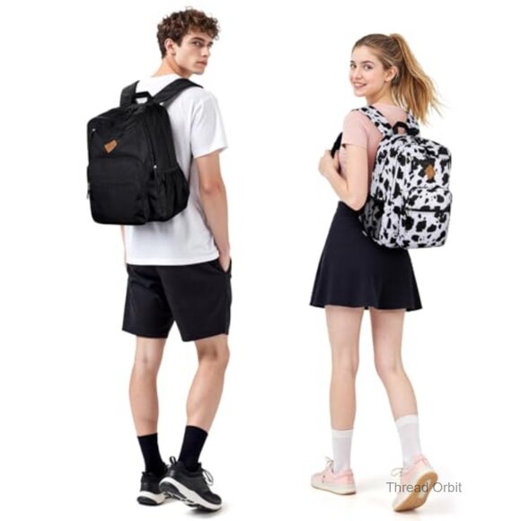 26L Water Resistant Nylon Backpack for Laptop School Travel Unisex main image 4
